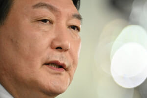 韓国野党「国民の力」の大統領選候補、尹錫悦・前検事総長=2021年11月12日、ソウル（ＡＦＰ時事）