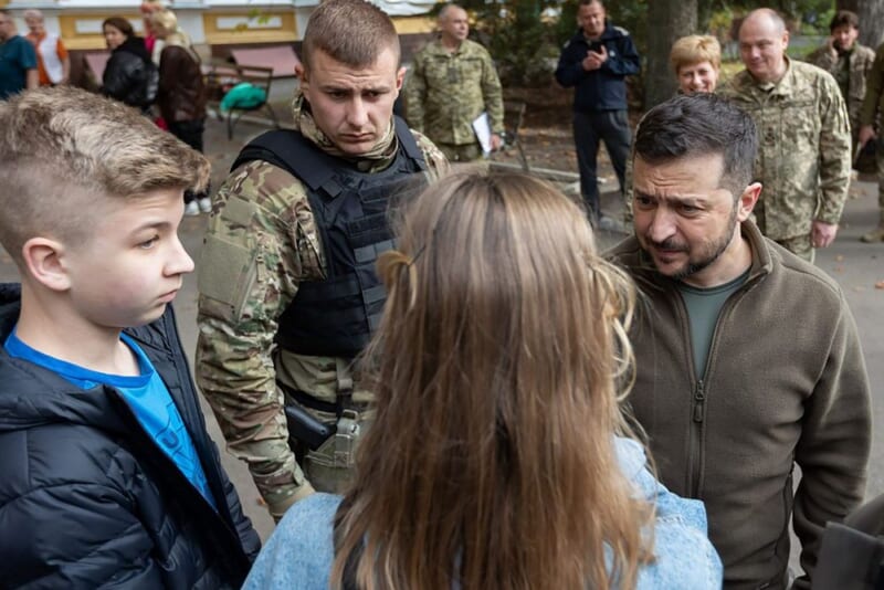 ウクライナのゼレンスキー大統領＝10月14日（UPI）