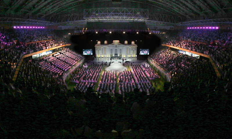 7日、韓国京畿道で開催された「2023 天地人真の父母孝情天宙祝福祝祭」(主 催者提供)