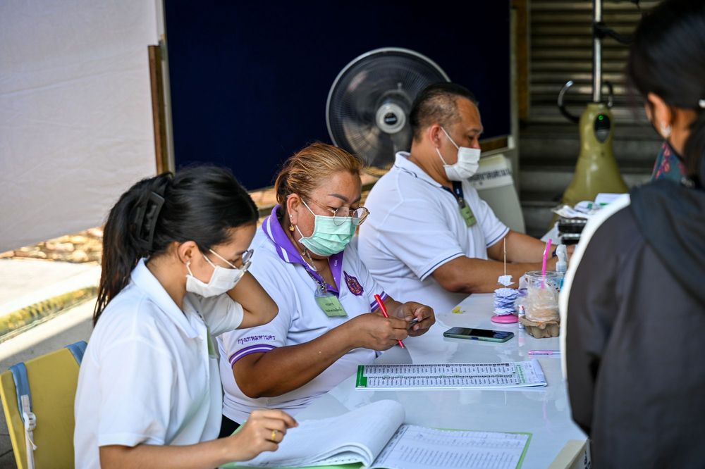 タイ総選挙の様子=タイ・バンコク(UPI)